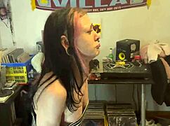 petite goth girl next door wets panties then sits in pee humiliating herself on neighbor's monster cock