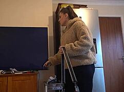 frustrated stepsis big ass rides cock deep creampie workout 💦