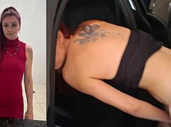 skinny redhead wife flashes pussy then gets ripped clothes fucked by friends