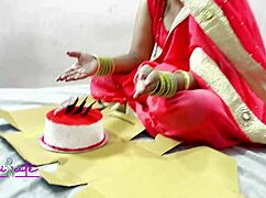 Sasur ji fucks bahu hard on anniversary after cake creampie inside 🎂🍆💦😩