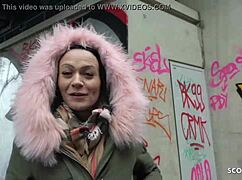 German scout spots berlin teen on street and films her first encounter
