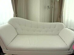 Gorgeous Japanese milf sucks cock while masturbating teary-eyed