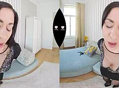 fuck, lustreality's huge dildo stretches her wide in vr!