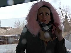 German scout spots berlin teen on street and films her first encounter