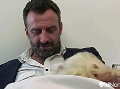 pascal pounds chubby british doctor milf hard doggystyle in office bent over!