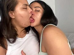 Lesbian Girls Kiss Wildly Then Suck Juicy Assholes!