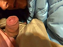 so much cum covering my sky blue jacket and white pantyhose for impotent hubby preview?