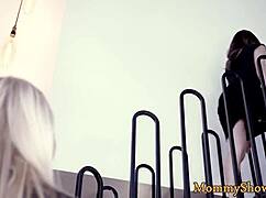 Glam stepdaughters tease with hidden pussy licking pleasures
