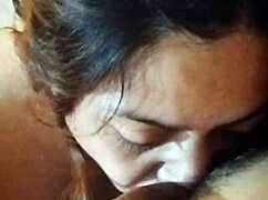 blonde housewife pays rent with deepthroat blowjob ball licking and hardcore fucking from neighbor