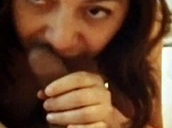 blonde housewife pays rent with deepthroat blowjob ball licking and hardcore fucking from neighbor