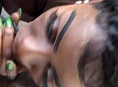 Thick Tatted Ebony Slut Slurps Massive BBC Outdoor Frenzy!