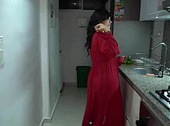 What if big-ass stepmom gets caught by sneaky burglar at home?
