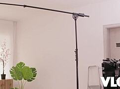 redhead clemence audiard strips teases then takes monster cock doggystyle in bts casting interview moaning hard