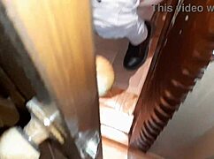 i spot stranger fingering hairy pussy on public toilet and we orgasm together