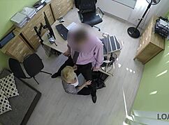 Horny agent fucks couple for loan