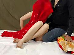 Wife surprises horny hubby with tight pussy on Karva Chauth