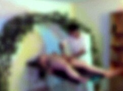 The masseuse leaves her burning with need. She masturbates furiously before his return.