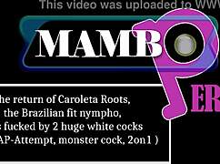 Caroleta roots brazilian nympho overwhelmed by two huge cocks in wild dp