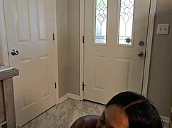 Ebony babe's wet house arrest pussy gets devoured then ridden cowgirl style