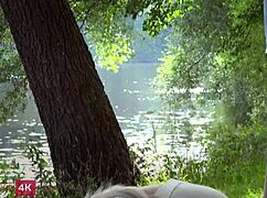 Petite blonde jogs then gets fucked hard and facial after