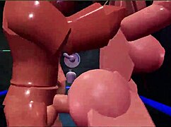Big tits and ass bounce wild in steamy Roblox shower fuck!