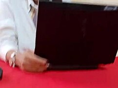 i spot a beautiful milf watching porn and convince her to suck my cock then fuck her wet pussy