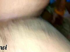 my cute stepsister hops on my cock, loving every second of her wild cowgirl ride