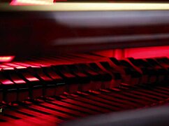 juicy lesbians dive into each other on the grand piano
