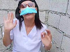 Construction worker rails pinay nurse's tight pussy in abandoned hospital hideout