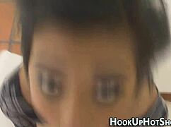Amateur Slut Begs for Rough Deepthroat Facial on First Date Pickup