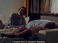 stepmom sneaks into stepson's bed for juicy tits blowjob and rough fuck