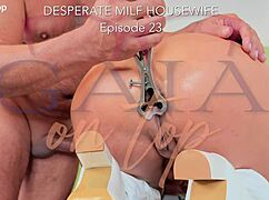 whoa, mature milf gapes ass with extreme anal creampie and piss