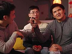 chinese new year orgy with big tits bent over and licked everywhere 😍👅