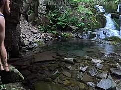 Perfect Amateur Ass Strips Bare and Fingers Juicy Pussy Outdoors