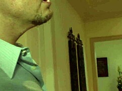 Brittany Angel's Shaved Twat Gapes from Deepthroat Doggystyle in Fishnets