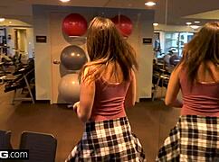ashley adams, you really fuck hard in this public gym with big tits out?