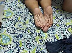 latina milf girlfriend groped and fingered by boyfriend alone at home