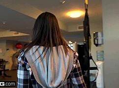 ashley adams, you really fuck hard in this public gym with big tits out?