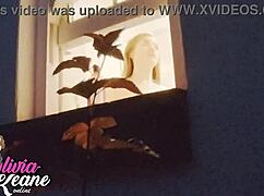 watch your chubby british neighbour flash her big natural tits in the shower now!