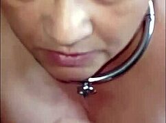 Chienne Marie sucks Maître Hervé's cock bent over outdoors!