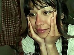 bonneyuwu petite latina 16 07 masturbates in panties bra garage