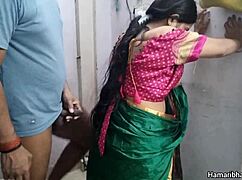 indian desi bhabhi gets fucked hard in her traditional saree on the bed