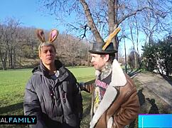 Easter Bunny Sluts Katy And Mia's Cunts Stuffed Hard In Taboo Hunt!!