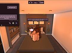 white chick sneaks bbc cheat fuck in roblox condo game