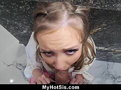 i catch stepbro jerking to my panties, now he rides me cowgirl