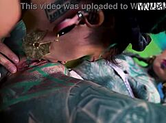 Ready for that tattooed hippie babe's first kinky anal fingering from alt pornstar?