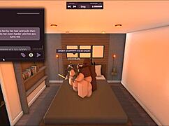 white chick sneaks bbc cheat fuck in roblox condo game