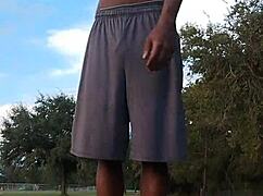 hempstead's fit brunette daddy sneaks dorm workout fuck?