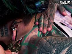 Ready for that tattooed hippie babe's first kinky anal fingering from alt pornstar?