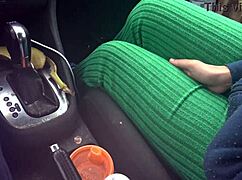 busty french stepmom gropes stepsons cock during car ride
